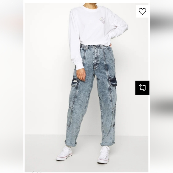 BDG Urban Blaine Cargo skate Nwt Outfitters Cargo trousers - blue W24 L32 - Picture 2 of 12